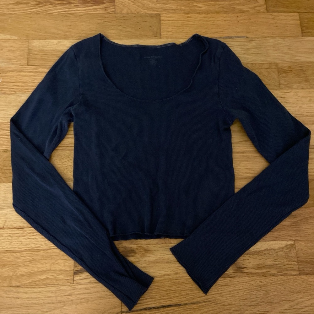 Brandy Melville Navy Long Sleeve Top
